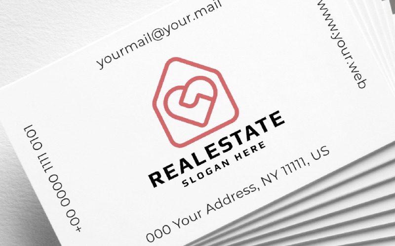 real estate love professional logo original