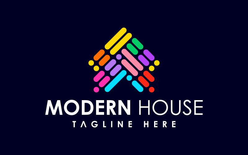 real estate modern house logo design original