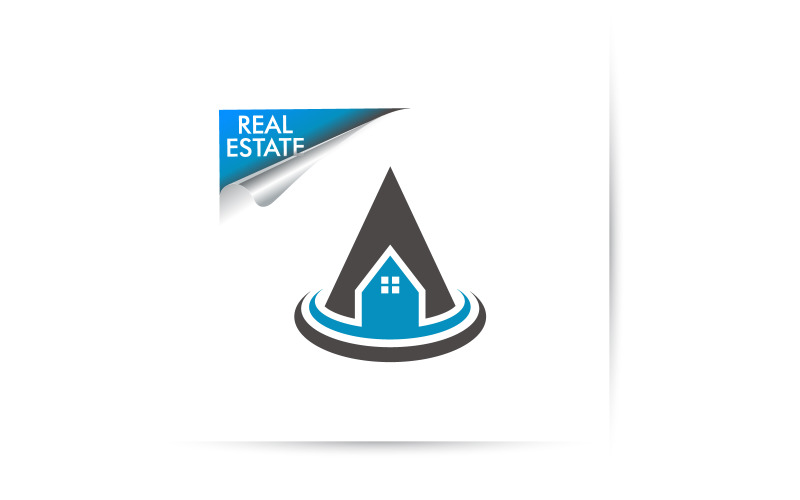 real estate pin logo creative letter a real estate original