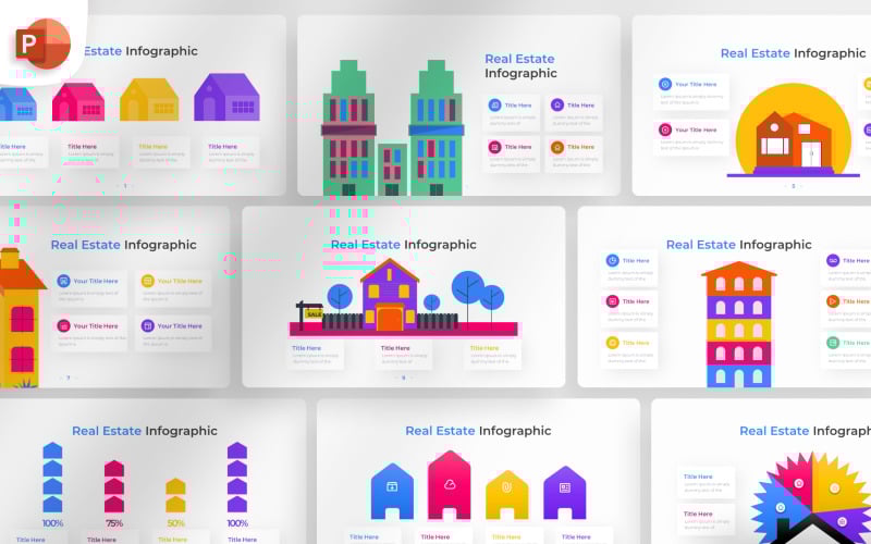 real estate powerpoint infographic template original
