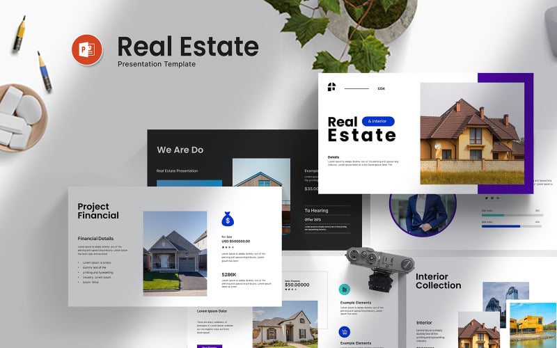 real estate powerpoint presentation template layout original