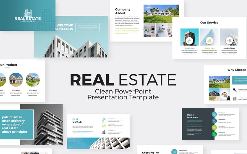 real estate powerpoint template original