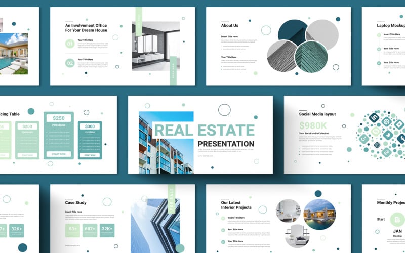real estate presentation design template layout original