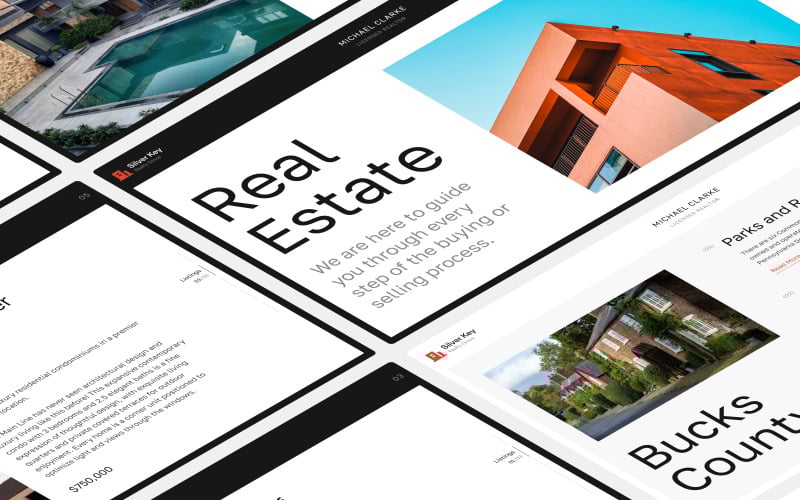 real estate presentation template silver key original