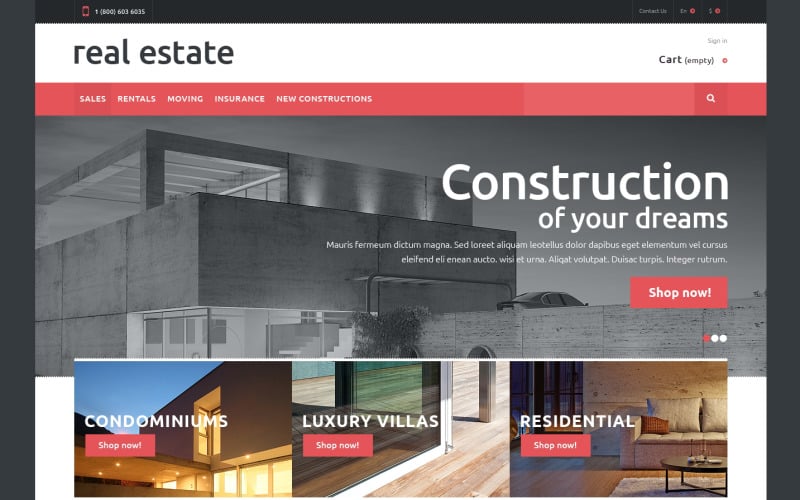 real estate prestashop theme original