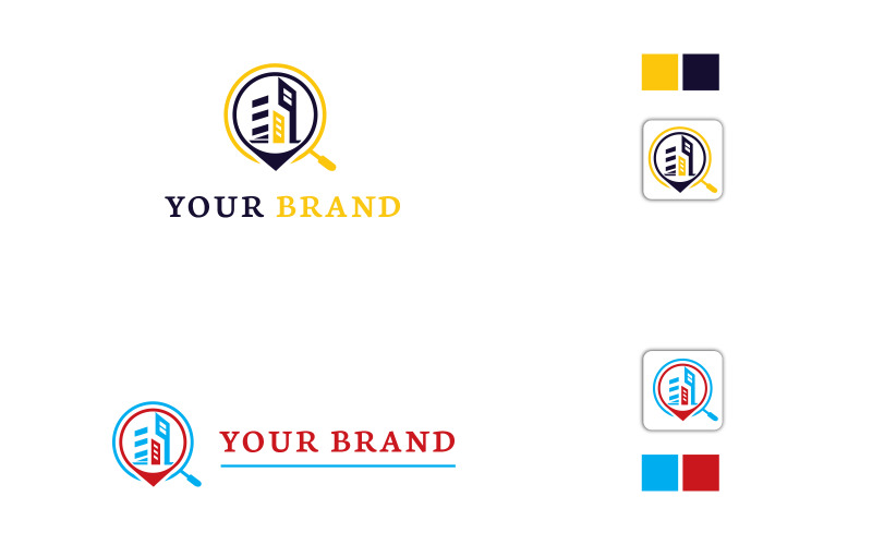 real estate rent and search logo template original