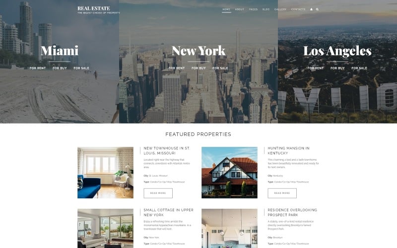 real estate renting agency responsive joomla template original