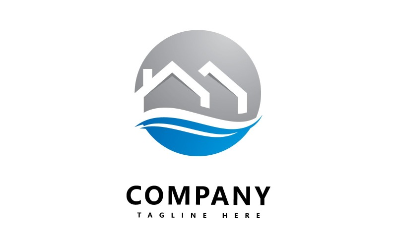 real estate vector logo design v original