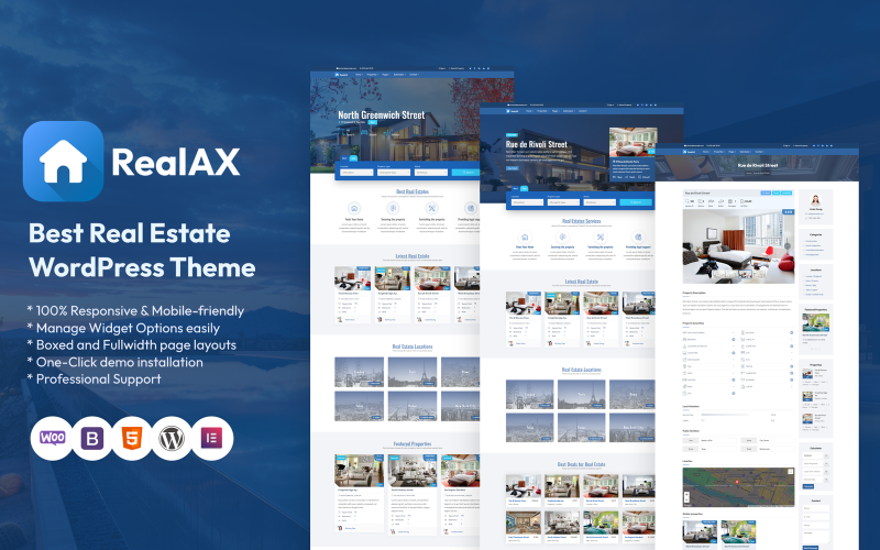 realax premium real estate wordpress theme original