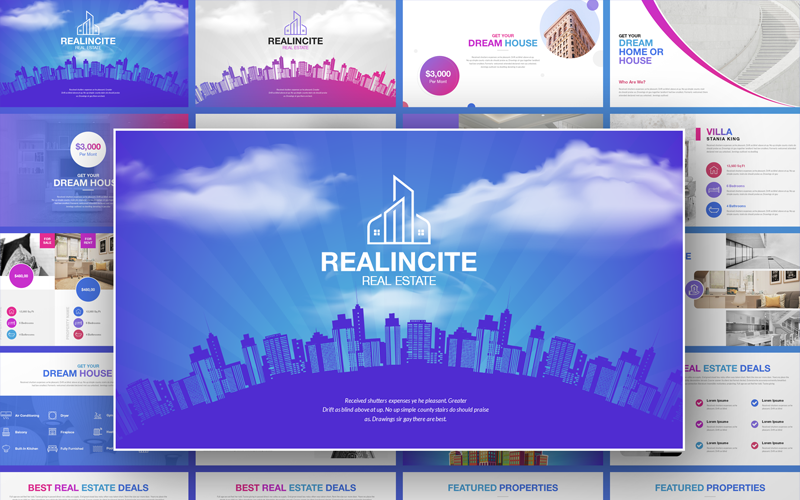 realincite real estate powerpoint template original