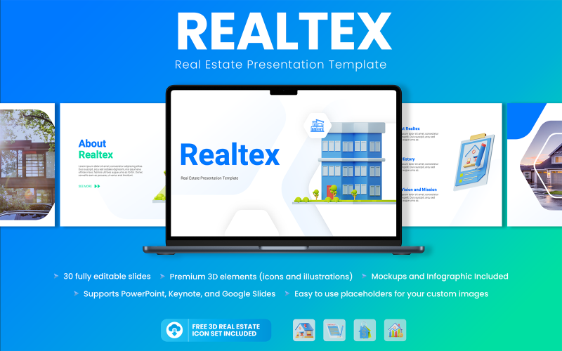 realtex real estate presentation powerpoint template original
