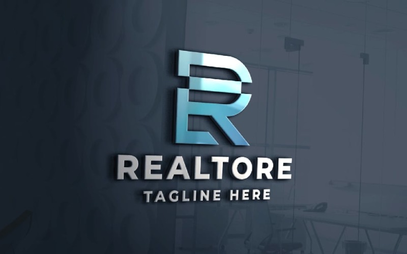 realtore letter r logo template original