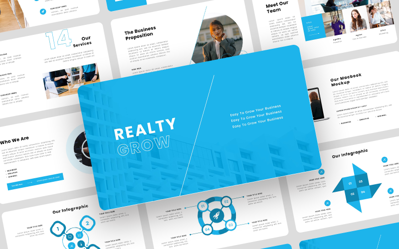 realty grow corporate business powerpoint template original