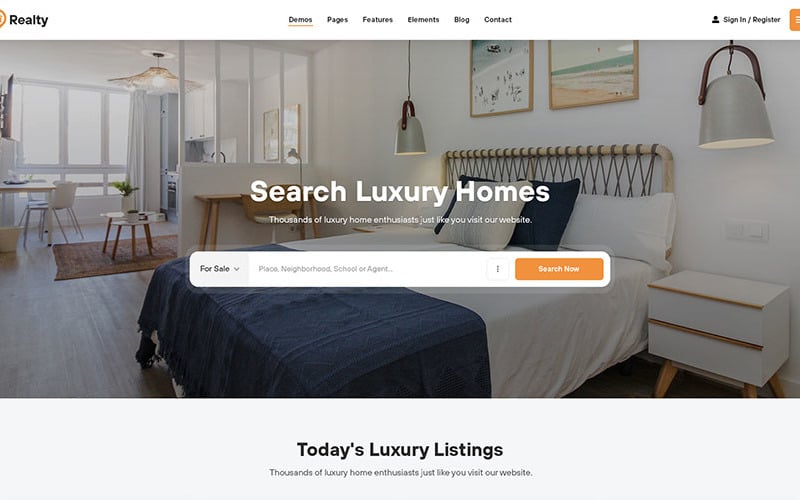 realty real estate wordpress theme original