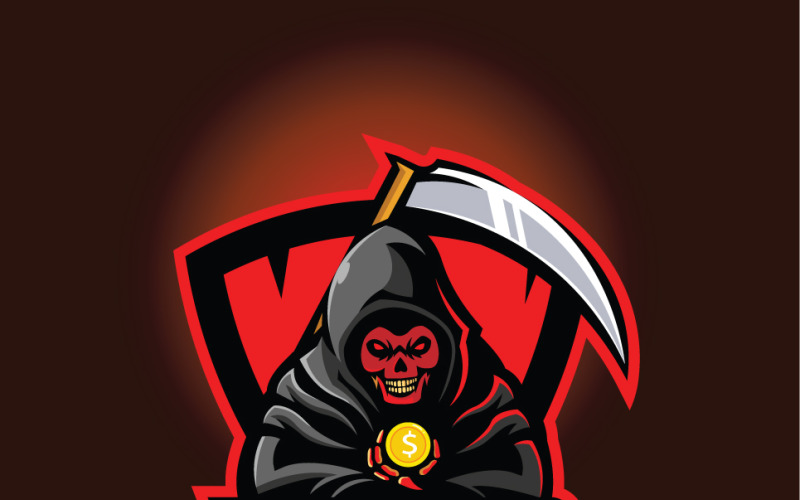 reaper mascot logo template original