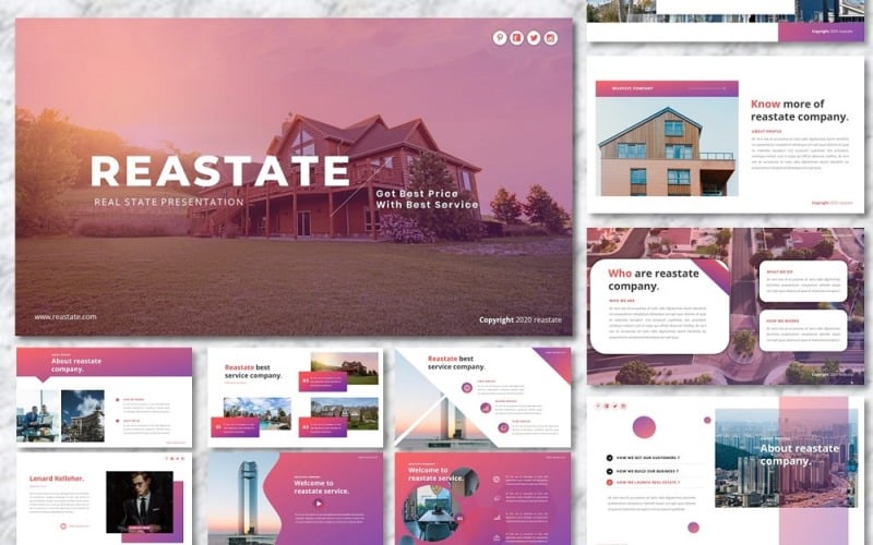 reastate real estate powerpoint template original