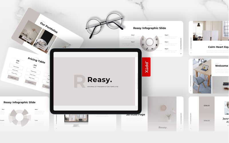 reasy minimalis powerpoint template original