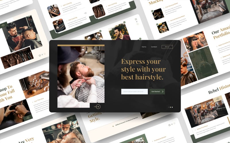 rebel barbershop powerpoint template original