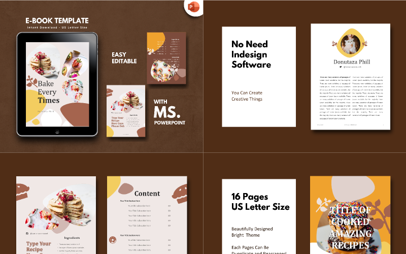 recipe food presentation powerpoint template original