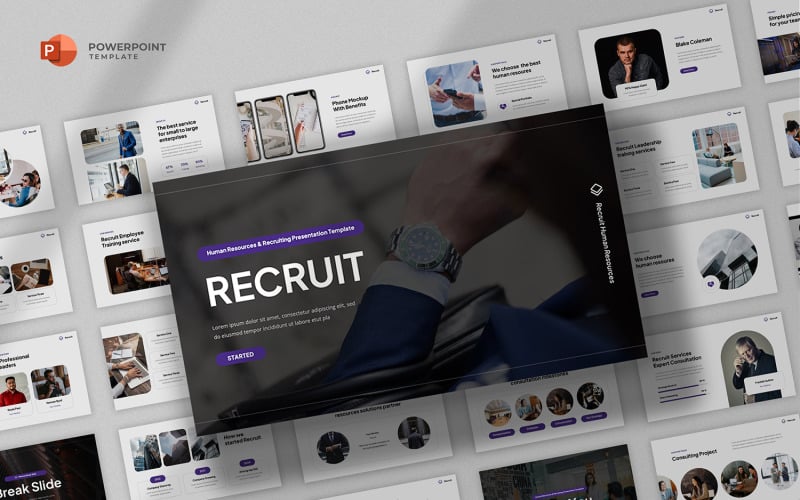recruit human resources powerpoint template original