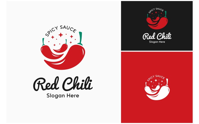 red chili pepper spicy logo original