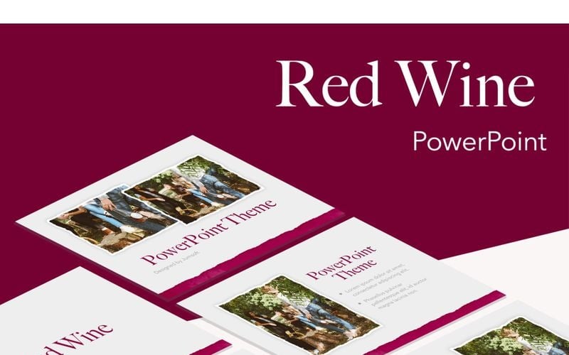 red wine powerpoint template original