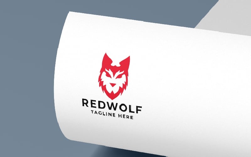 red wolf pro logo template original