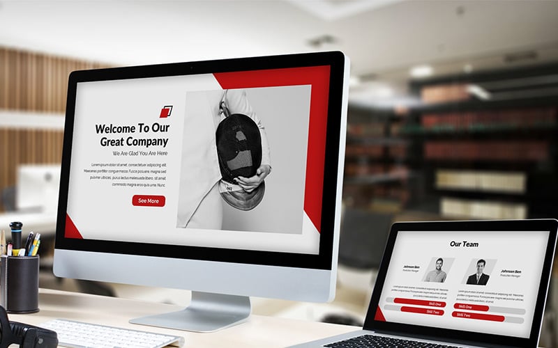 redbiz biz powerpoint template original