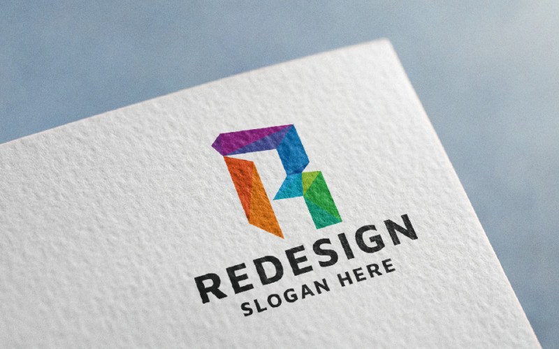 redesign letter r logo temp original
