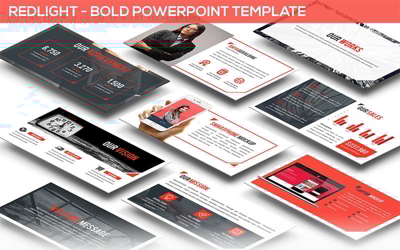 redlight bold powerpoint template original