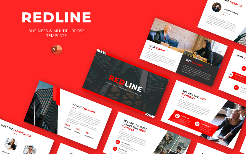 redline busines amp multiporpose presentation template original