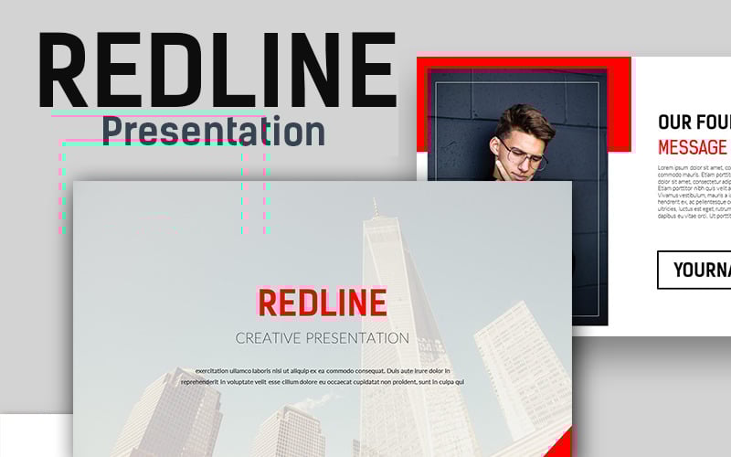 redline creative powerpoint template original