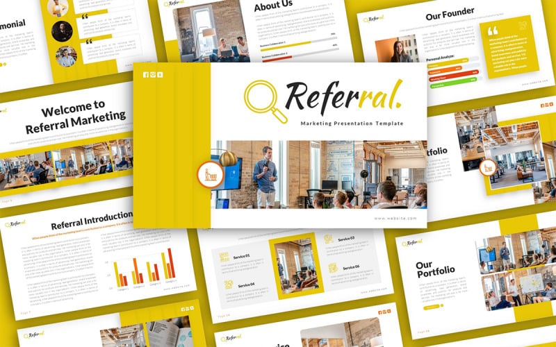 referral marketing multipurpose powerpoint presentation template original