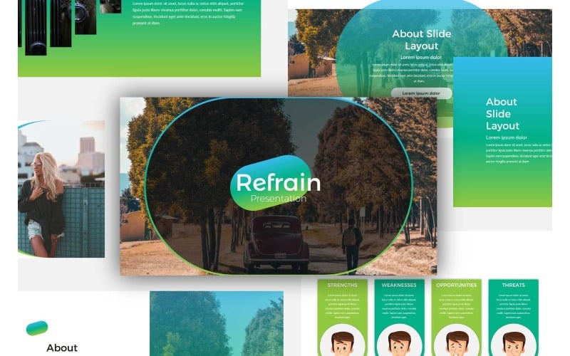 refrain multipurpose powerpoint presentation template original