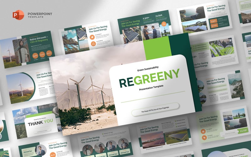 regreeny environment sustainability powerpoint template original