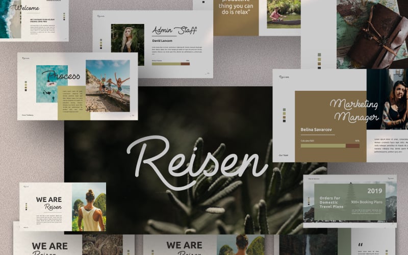 reisen presentation powerpoint template original