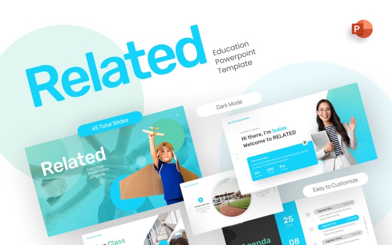 related education powerpoint template original