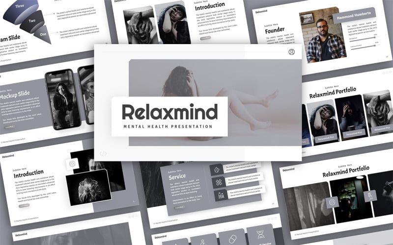 relaxmind mental health presentation powerpoint template original