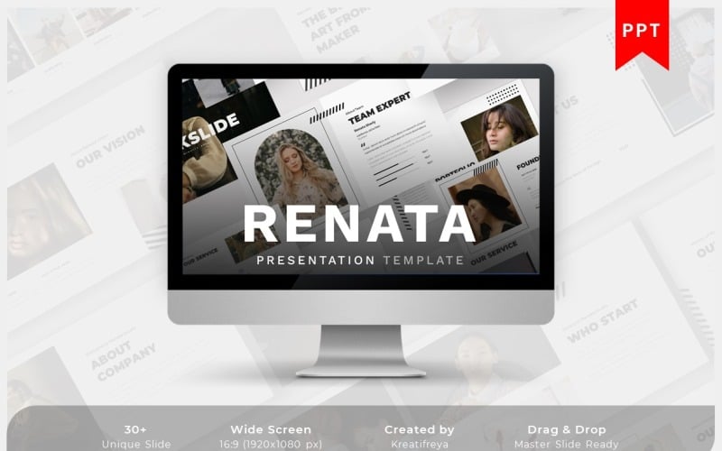 renata powerpoint minimal creative presentation template original