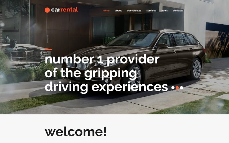 rental cars joomla template original