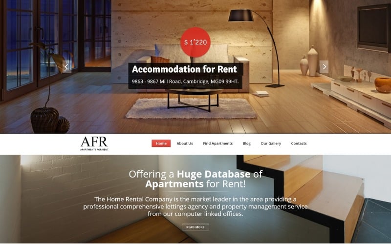 renting apartments joomla template original