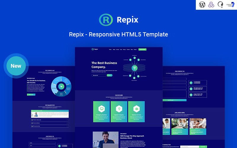 repix business landing page responsive website template original