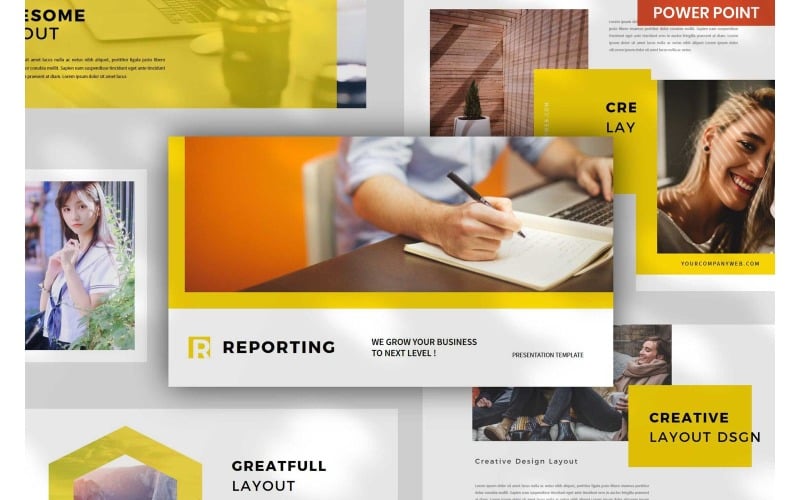 report creative business powerpoint template original