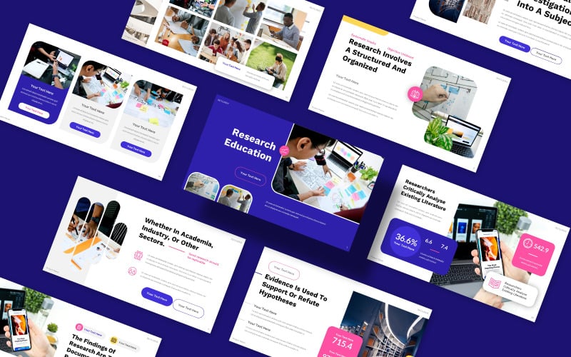 research education thesis academy presentation powerpoint template original