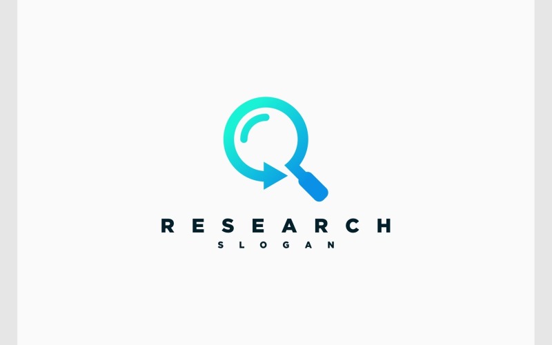 research modern simple logo original