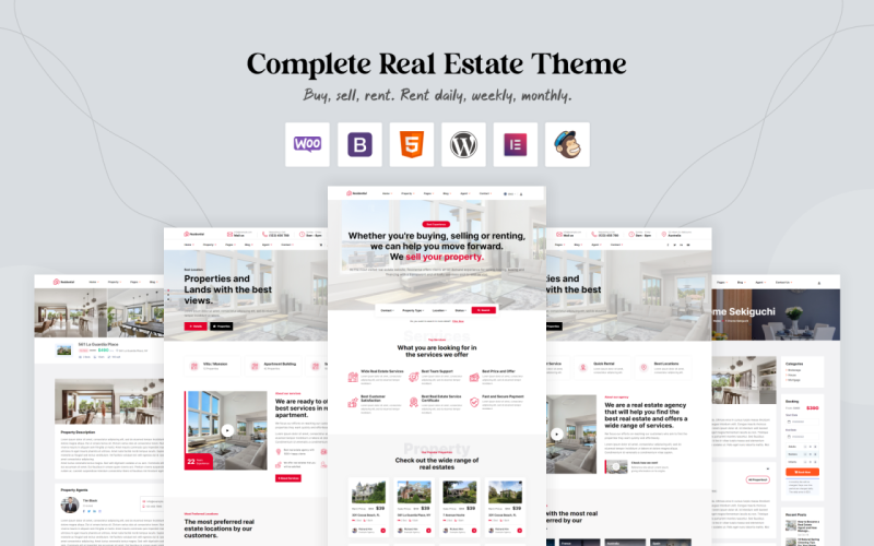 residential real estate wordpress theme original