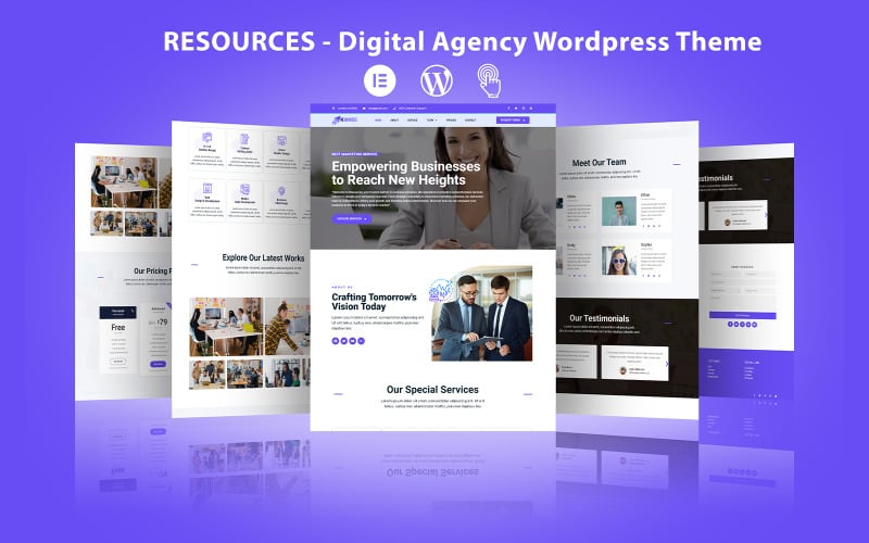 resources digital agency wordpress theme original