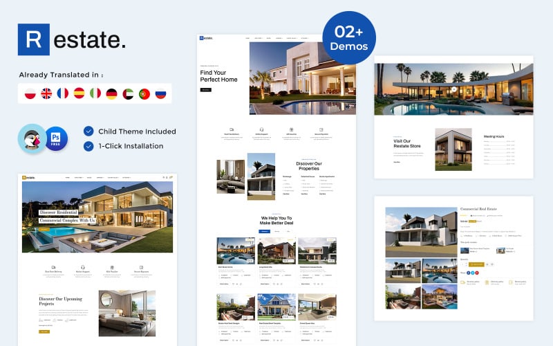 restate real estate agency prestashop responsive theme original