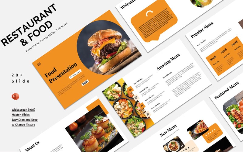 restaurant and food powerpoint presentation template original