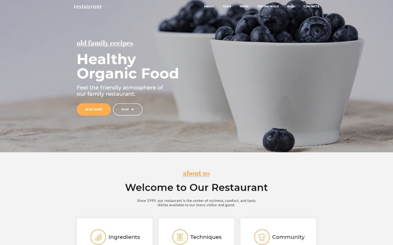restaurant cafe restaurant services html landing page template original